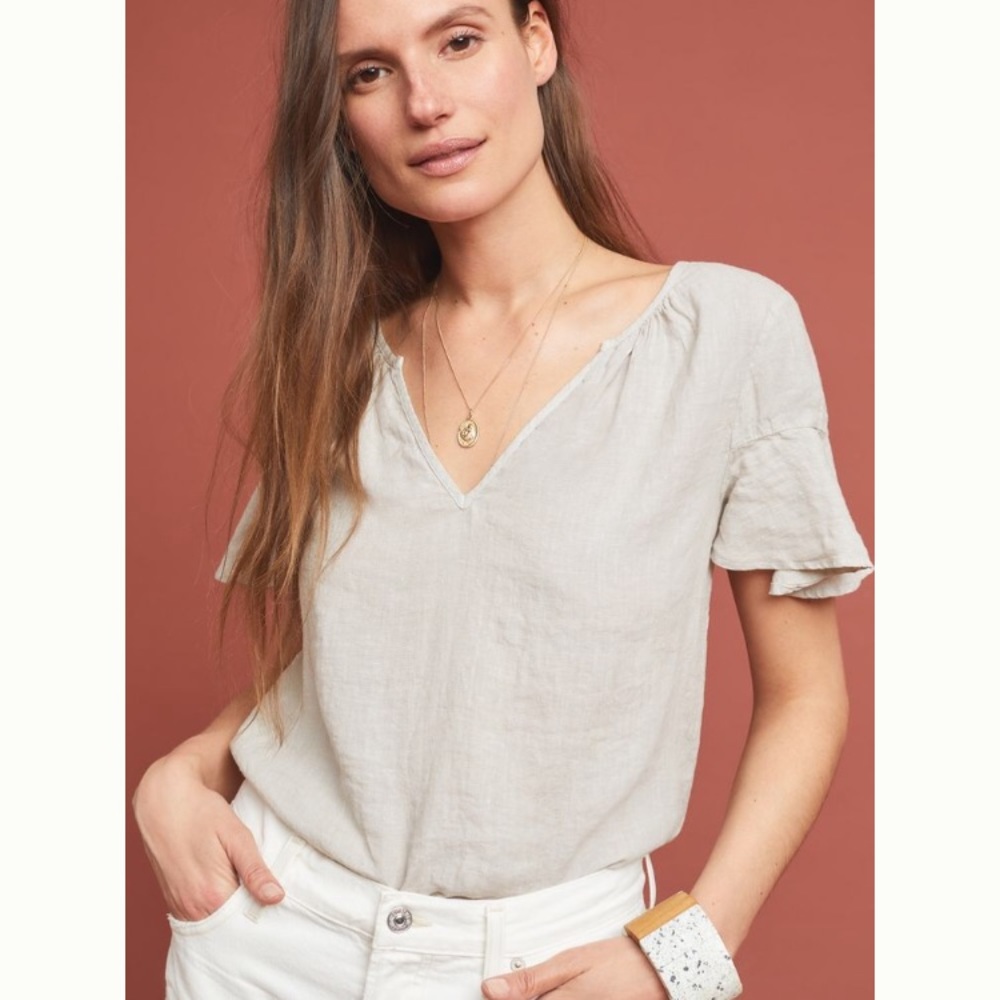 Jennifer Linen Top Size S
